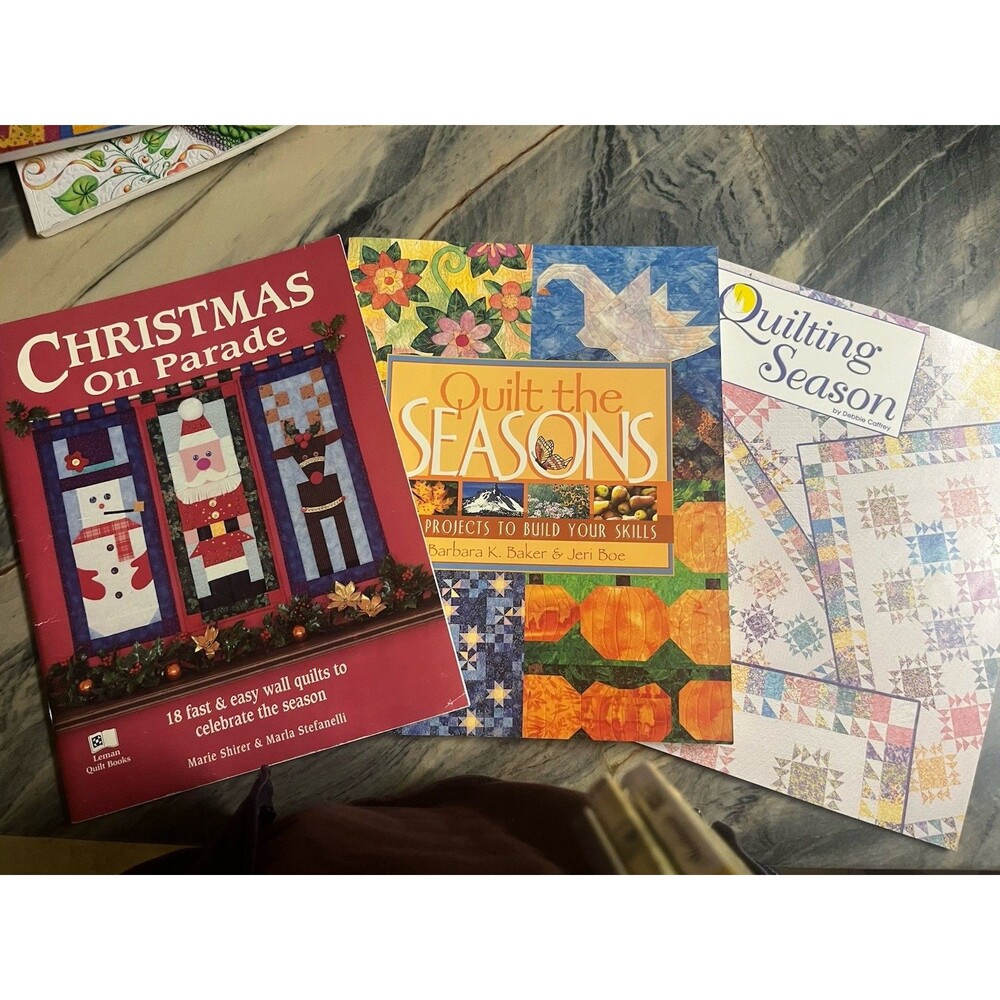 Lot of 3 Books: Quilt the Season, Christmas on Parade, and Quilting Season